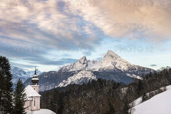 Pilgrimage church of Maria Gern in winter