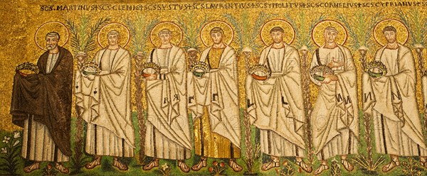Detail from the mosaic Procession of the Martyrs
