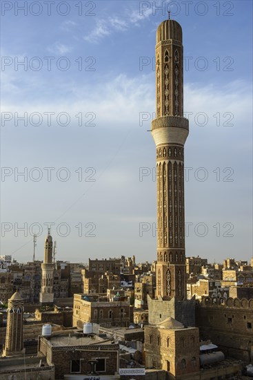 Minaret in the old city of Sana'a