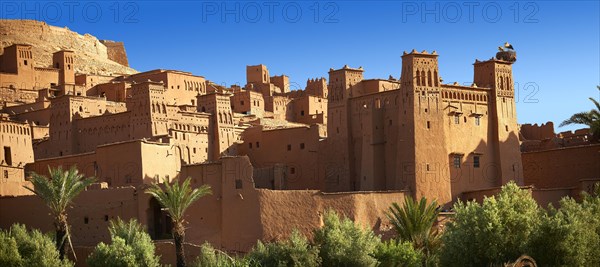 Mud buildings of the fortified Berber Ksar of Ait Benhaddou