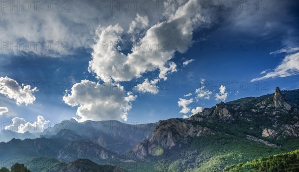 Rocky landscape with cloudy sky