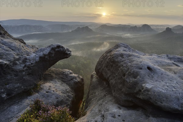 View from Kleiner Winterberg mountain at sunrise