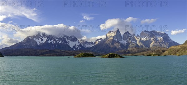 Lago Pehoe Lake and Paine Grande Massif