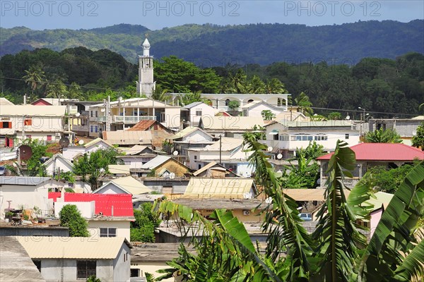 Townscape with the minaret of the mosque