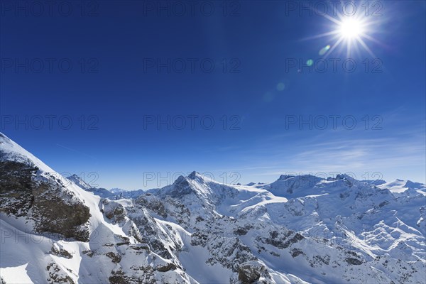 View from the Swiss mountain Titlis