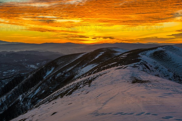 Sunset on Mount Nerone