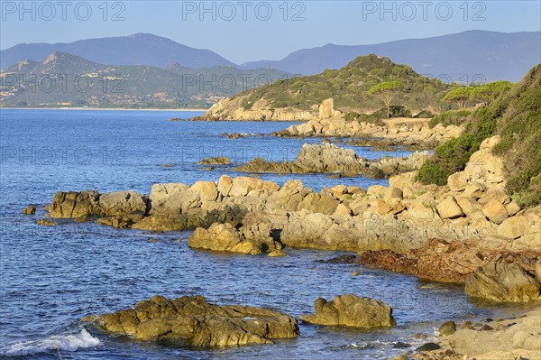 Rocky coast at Capo Ferrato