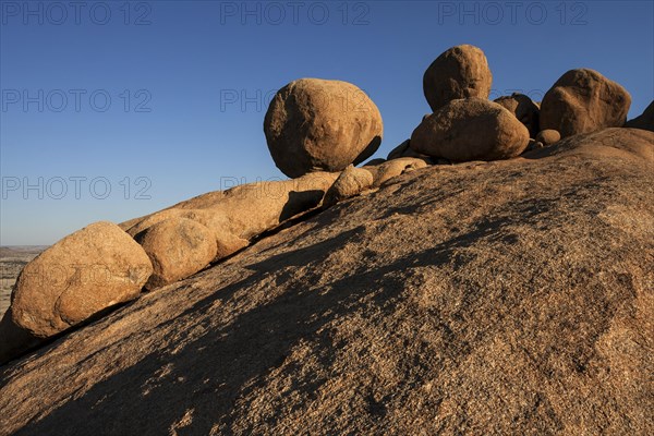 Round rocks in the evening light