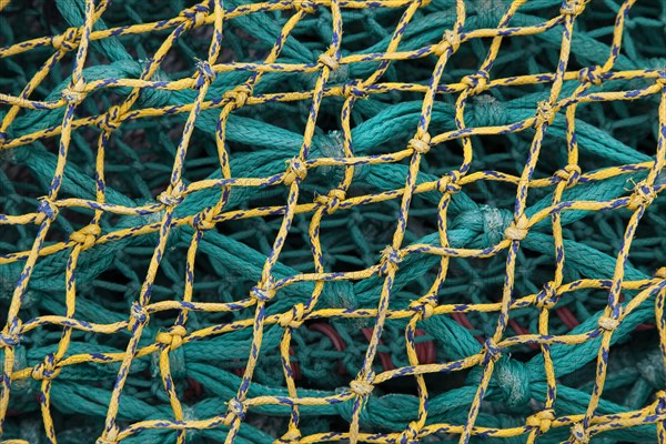 Fishing nets in the harbor of Husavik