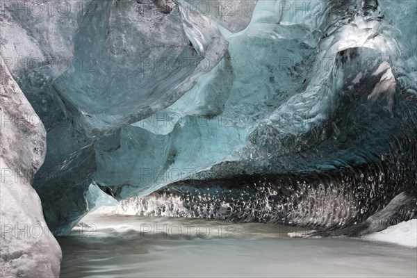 Ice cave in the Vatnajokull glacier