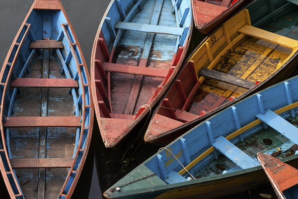 Colourful boats on Phewa Lake