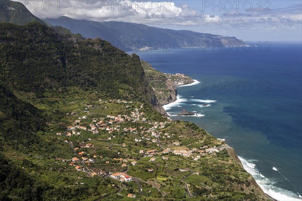 View of Arco de Sao Jorge and the north coast of Madeira