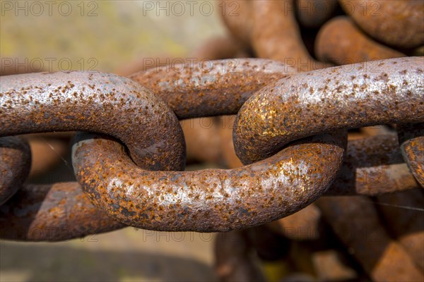 Rusty large metal chain