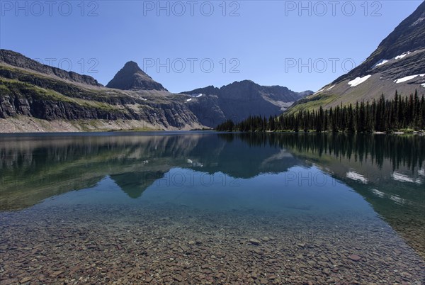 Hidden Lake with Reynolds Mountains