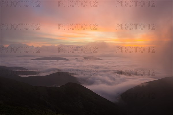 Sunrise above the clouds