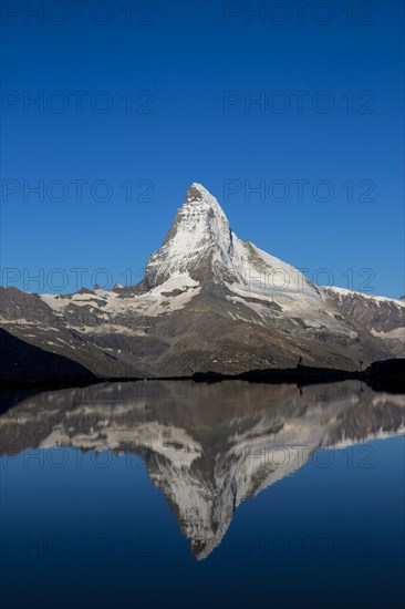 The Matterhorn with reflection in Stellisee lake