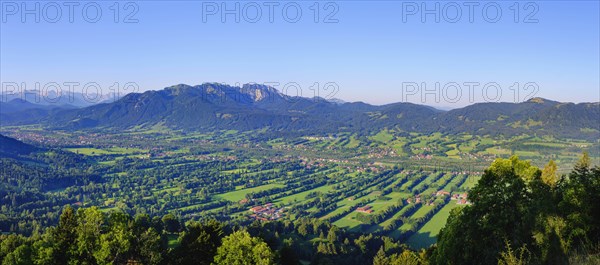 Panorama from Sonntraten near Gaissach over the Isar valley