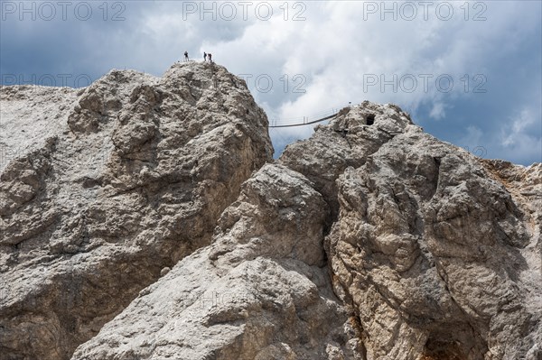 Dibona Via Ferrata with suspension bridge