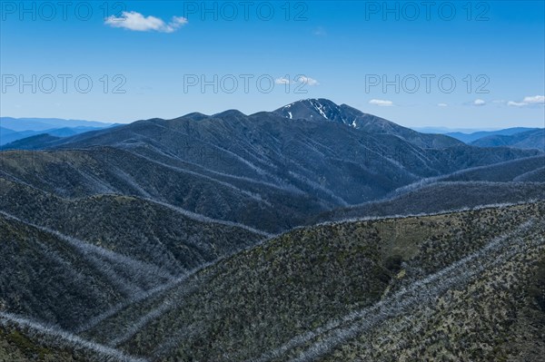 Overlooking the Victorian Alps mountain range