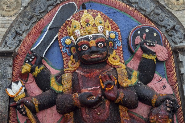 Six-armed Bhairava at Durbar Square