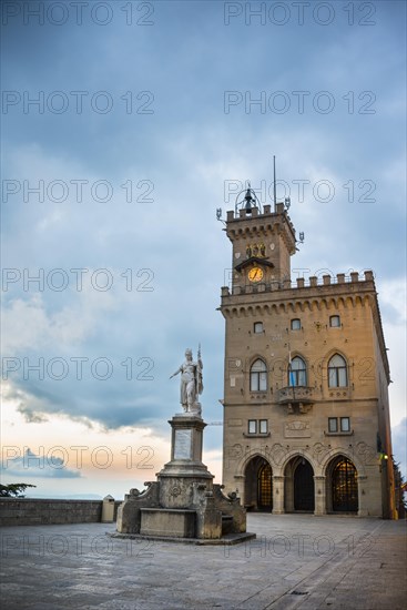 Government Palace at dusk