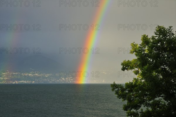 Rainbow on the shore at Lausanne