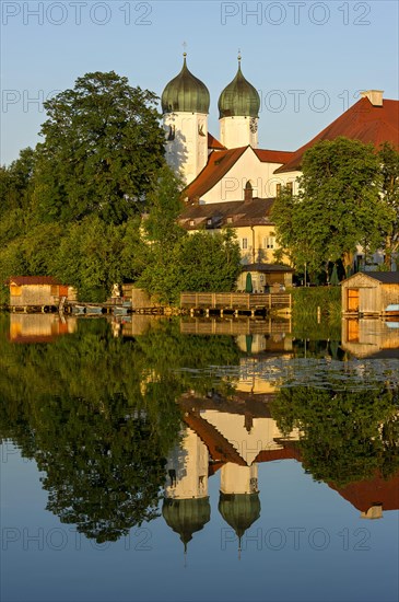 Benedictine Kloster Seeon monastery with monastery church of St. Lambert