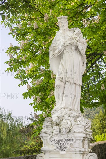 Statue of St. Nepomuk at the church of St. Othmar