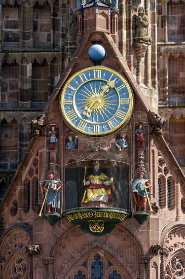 Clock with Emperor Charles IV. in the Mannleinlaufen mechanical clock