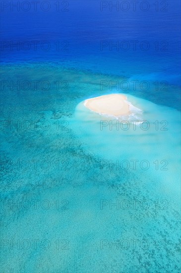 Coral reef with sand island