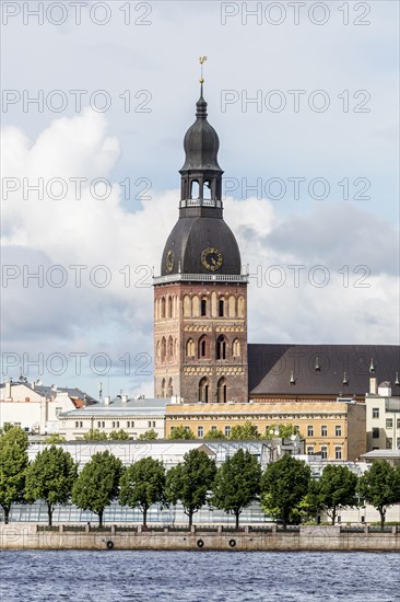 Historic centre with the banks of the Daugava river or Western Dvina