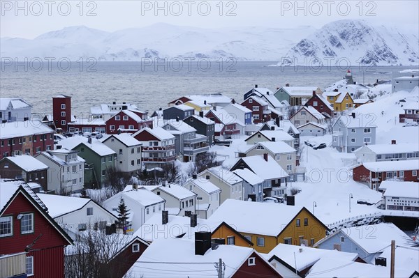 Snow-covered village