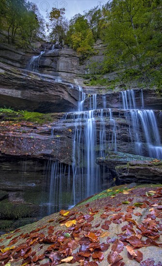 Waterfall in autumn