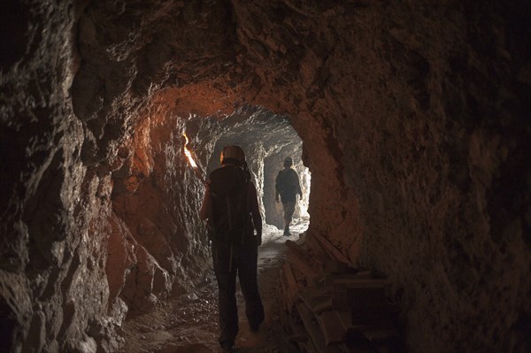 First World War tunnel leading through Mt Kleiner Langazuoi