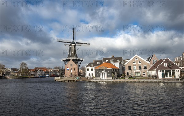 De Adriaan windmill on the river Spaarne