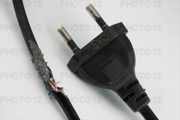 Frayed electrical cord
