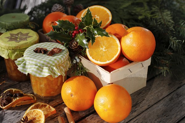 Still life with oranges