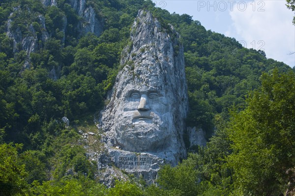 Rock sculpture of Decebalus