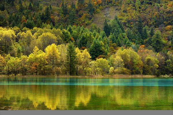 Five Flower Lake in autumnal environment