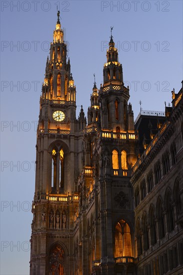 City Hall at dusk