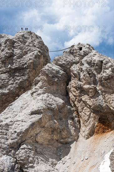 Dibona Via Ferrata with suspension bridge