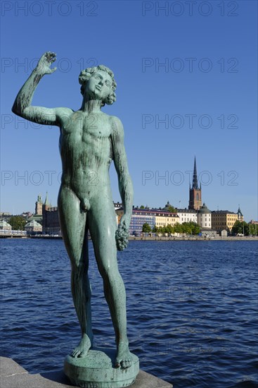 Statue of Carl Eldh Song in front of the town hall