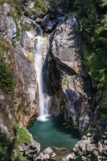 Waterfall in the Groppenstein Gorge