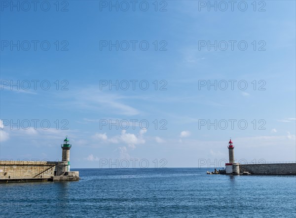 Lighthouses of the old port of Bastia