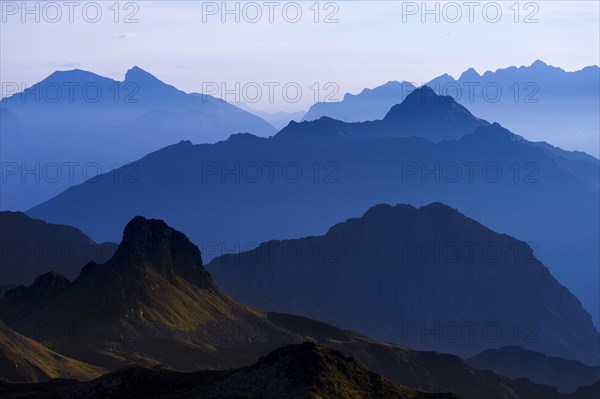 Blue hour above the Montafon mountains