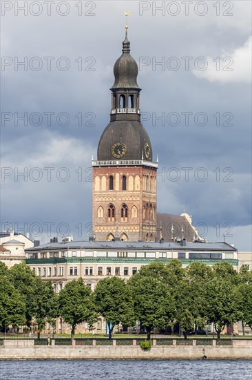 Historic centre with the banks of the Daugava river or Western Dvina