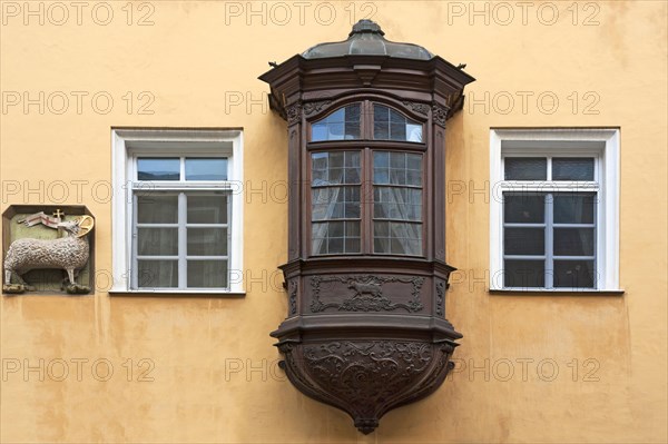 Nuremberg Chorlein or oriel at the old inn Zum Lamm