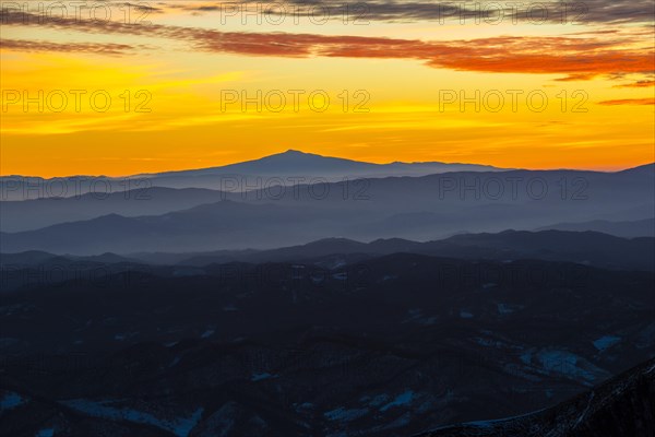 Sunset on Mount Amiata