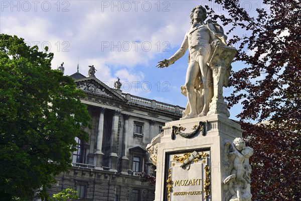 Monument to Wolfgang Amadeus Mozart in the Imperial Castle Garden