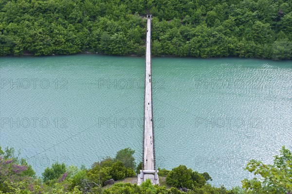 Suspension bridge across the Black Drin River